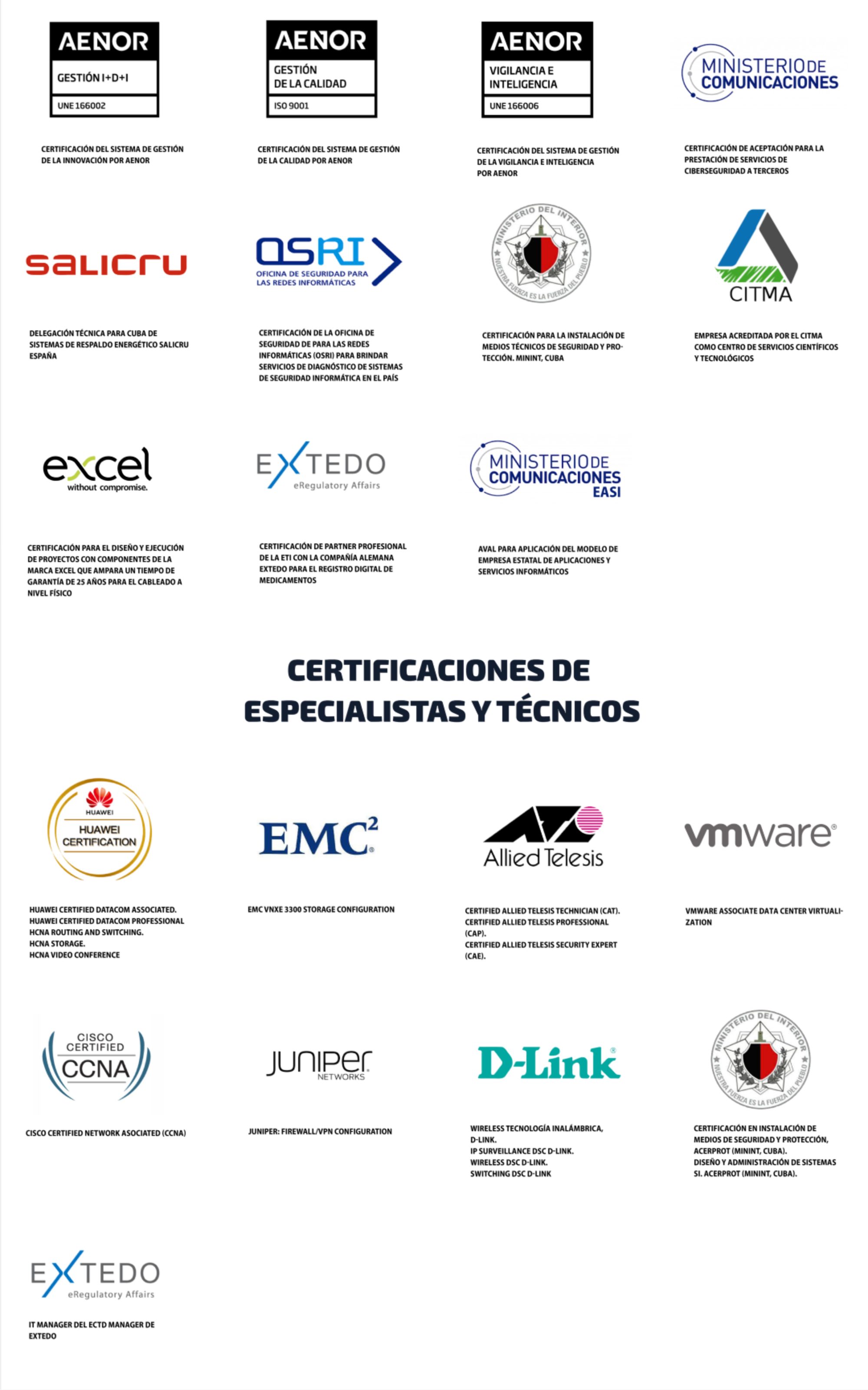 PREMIOS Y CERTIFICACIONES ETI